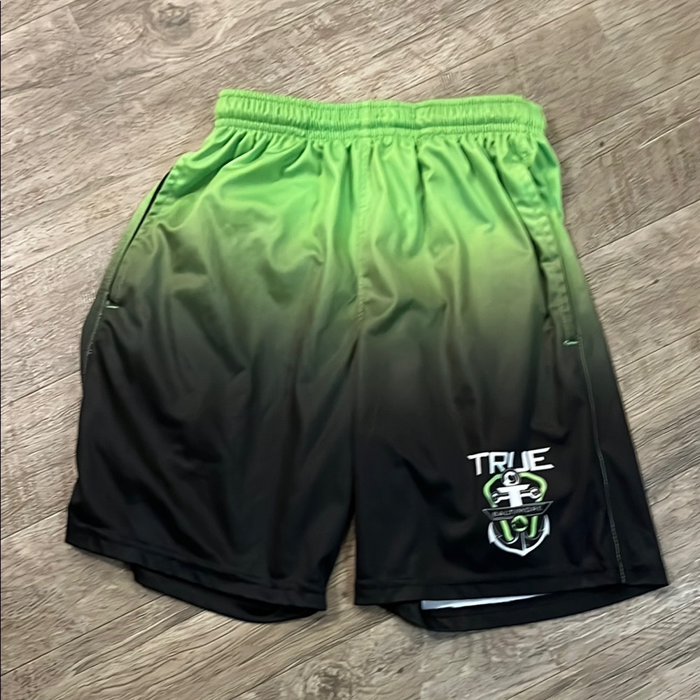 Men's Green and Black lax basketball shorts
